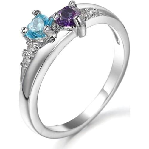 Trendy Ring 925 Silver Jewelry with Zircon Gemstone Women Hand Ornaments Finger Rings Accessories for Wedding Bridal Party Gift