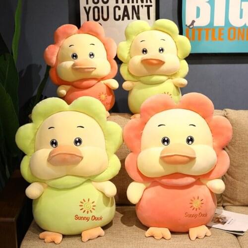 1pc 40/50/60cm Kawaii Sunshine Duck Plush Toys Lovely Duck Animal Pillow Stuffed Soft Dolls Baby Toy for Children Girls Gift