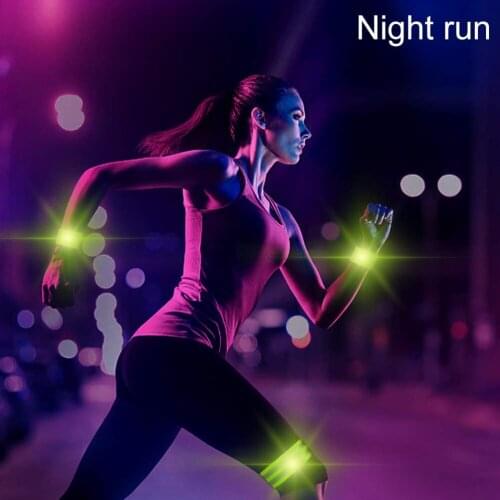 4 pcs Reflective Strips Warning Bike Safety Bicycle Bind Pants hand Leg Strap Reflective Tape for Night Walking Cycling Running