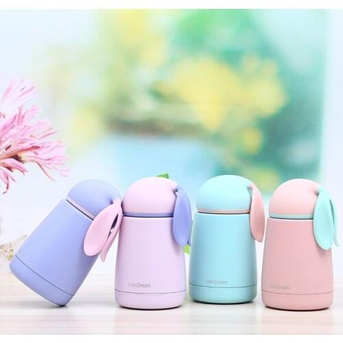 50pcs Thermos Children Cartoon Rabbit Vacuum Flasks 300ml Double Layer Stainless Steel Mug Tea Coffee Insulation Cup