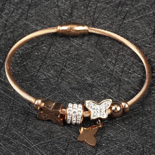 Bracelet for Women Blink Gold Color Butterfly Pendant Women Jewelry Bracelet 2021 New Drop Shipping