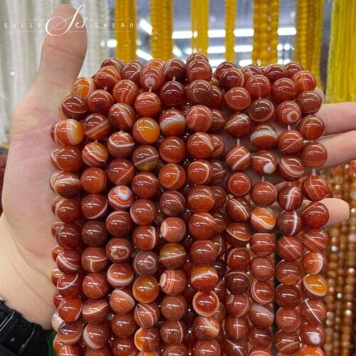 Natural stone red sardonyx round loose Loose beads 4 6 8 10 12MM choose size for jewelry making