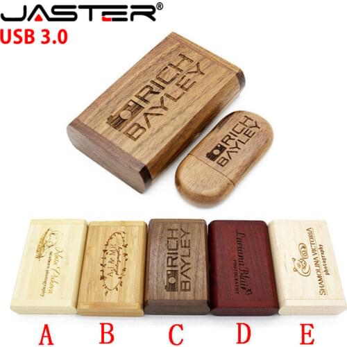 JASSTER USB 3.0 Flash Drive Free custom LOGO Memory Stick+Packing Box pendrive 4GB 8GB 16GB 32GB 64GB photography gift