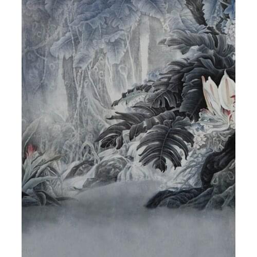 5x7ft White Black Tree Painting Photography Backdrops Photo Props Studio Background