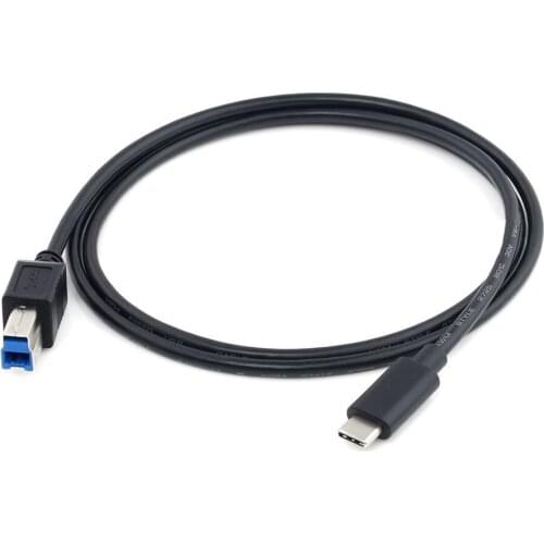 Micro USB 3.1 Type C Male to Standard Type B USB 3.0 Male Data Cable for New 12 Inch PC Mobile Phone and Other Type-C Devices