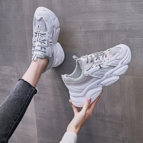 Women Sneakers 2021 Autumn Breathable Casual Shoes Women White Increase Sport Shoes Ladies Non Slip Running Shose Zapatillas