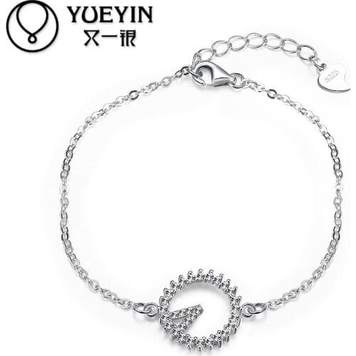 H056 silver fashion bracelets silver plated jewelry silver jewelry wedding jewelry for women charm chain