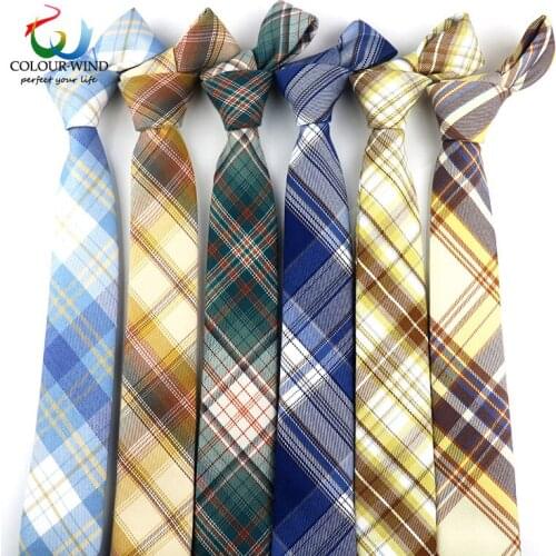Fashion JK Uniform Ties Boys Girls School Lattice Skinny Neck Tie Striped Soft 6CM Business Cravat College Formal Wear