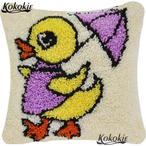 Latch hook rug kits embroidery yarn material for handicraft cross stitch cushions Crocheting Rug Yarn Patchwork Pillowcase