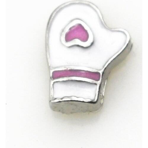 New arrive christmas mitten glove floating charms living glass floating memory locket DIY Jewelry 50pcs/lot