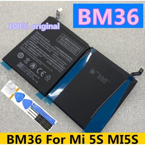Real Original 3200mAh BM36 Battery For Xiaomi Mi 5S Mi5S cell Phone Batteries