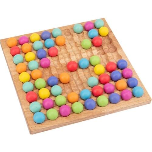 Montessori Educational Wooden Toy Wooden Bead Learning Toy Puzzle Board Game Toy Thinking logic Early Learning Toy for children