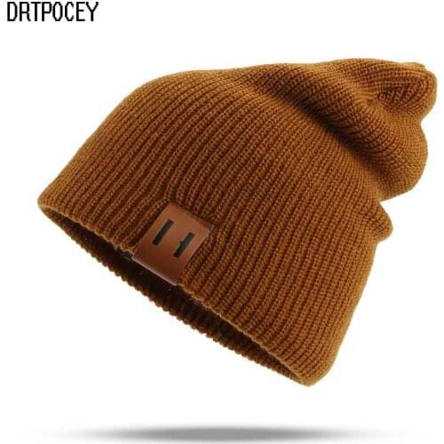 Autumn Winter Mens Women Beanie Knit Hats Fashion Casual Hip-Hop Warm Unisex Casual Ski Hat Female Soft Baggy Skullies Beanies