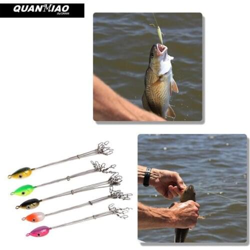 QuanMiao Umbrella Fishing Lure Rig5 Arms Alabama Rig Head Stainless Steel Bait Fish Group Lure Snap Swivel Fishing Tackle Tool