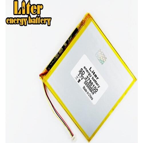 Plug 1.0-4P 3.7v 3798100 35100100 lithium polymer battery with pcm backup 5000mah tablet pc battery