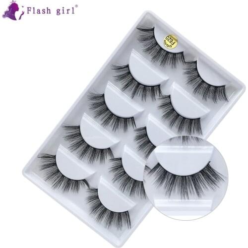 Flash girl F820 lashes 6 model 5pais 3D mink Eye Lashes long false Eyelashes