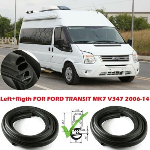 Right+Left Front Door Weatherstrip Rubber Seal for Ford Transit MK7 V347 2006-2014 6C11V20708BC