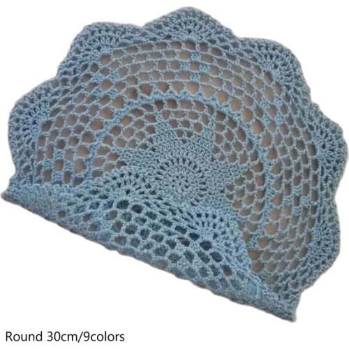 Luxury cotton lace table place mat pad cloth crochet pot placemat cup dining coaster Christmas mug dish tea coffee doily kitchen