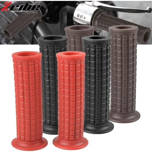 7/8" Handle Bar Retro Rubber Motorcycle Bike Vintage Handlebar Coke Bottle Hand Grip For Truimph CG125 CB400 Cafe Custom