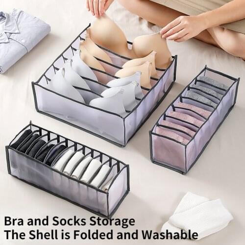 Closet Organizer For Underwear Socks Home Cabinet Divider Storage Box Storage Organizer for clothes Foldable Drawer Organizer