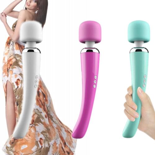 Super Big USB Rechargeable Power Strong Av Stick Wand Electric Massager Sex Body Massager Vibrator Magic Massager for Woman