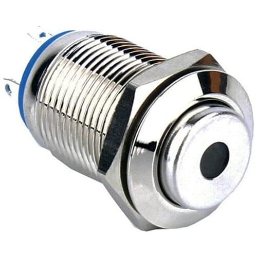 W01 12mm High Round Push Button 1NO Dot Illuminated LED IP65 Push Button Switch