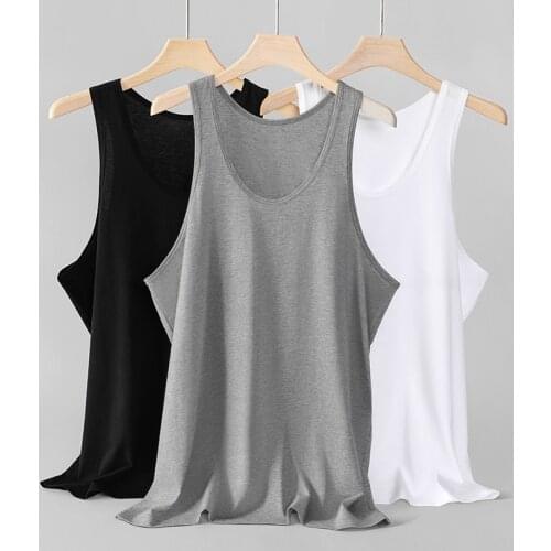 Summer Cotton Vest Mens Motorcycles Underwear Large Size Round Neck Loose Bottoming Sleeveless Shirt Tank Vest Undershirt