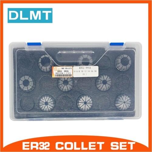 1Set ER32 Spring Collet Chuck 9PCS 4/6/8/10/12/14/16/18/20 High Precision ER Collet CNC machining center
