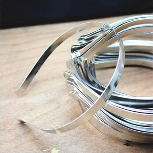 10pcs/lot 5mm Gold Rhodium HairBands Head Bands Stainless Steel Hair Bands Hairwear Base Setting DIY Jewelry For Women Z528