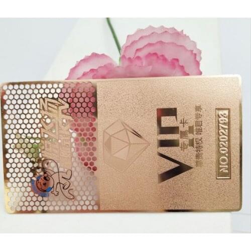 100pcs/lot)Custom Metal Color Plated/ Grinder Metal Vip Membership Card