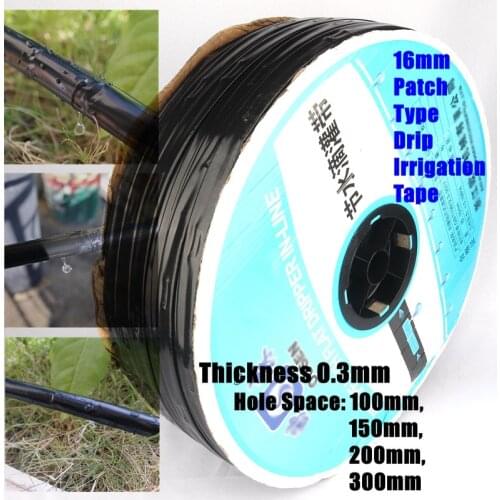 1000m Thickened 16*0.3mm Space 10~40cm Patch Type Irrigation Drip Tape Greenhouse Farm Water Saving Irrigation Rain Drip Hose