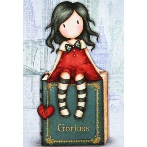 5D DIY Diamond Painting Kits Cartoon Little Girl Doll Full Round With AB Drill Embroidery Mosaic Home Decor Art