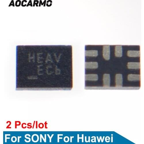 Aocarmo 2Pcs/Lot 10Pin Feet Connector Fast Charge Charging Control Chip HE AV IC For SONY For Huawei