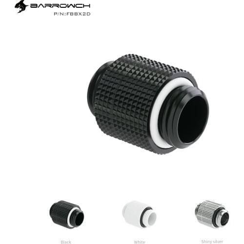 Barrowch 360° swivel joint, male to male, extended water cooler radiator fitting FBBX2D