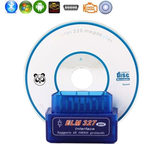 KWOKKER OBD2 Wireless V1.5 Super Mini ELM327 Bluetooth Interface Car Scanner Diagnostic Tool ELM 327 For Android Torque Windows