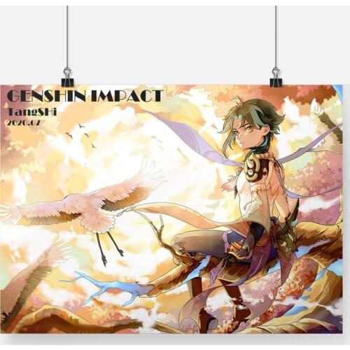 Xiao Genshine Impact Canvas Home Decor Prints Dorm Living Room Bedroom Painting Wall Art Decoration Poster