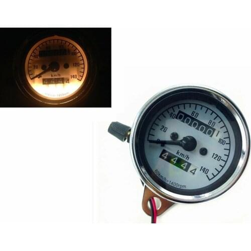 Chrome Retro Motorcycle Odometer Speedometer Gauge Cafe Racer Old School Custom