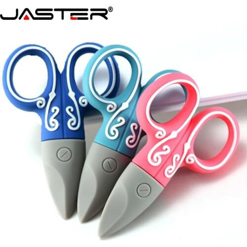 JASTER 2020 New USB 2.0 plastic scissors model usb flash drive 4GB 8GB 16GB 32GB 64GB pendrive memory stick gift free shipping