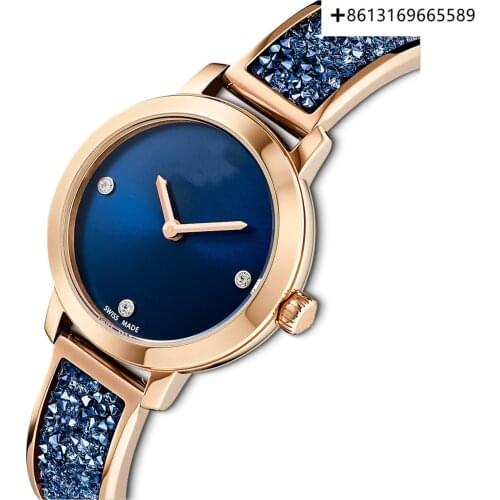 Classic fashion metal bracelet, black, rose gold tone PVD watch for men and women