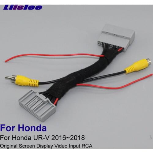 Liislee For Honda Avancier UR-V 2016~2018 Rear View Camera Adapter Connector Wire Cable Original Video Input Switch