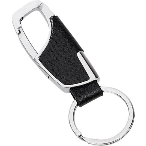 Mens Fashion 2021 New Gift Leather Key Ring Metal Keychain Car Styling Car Key Chain Keyring Interior Accessories