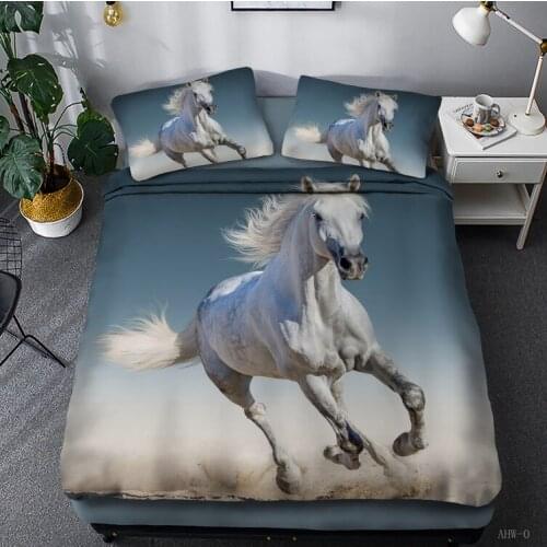 3D Printing Animal Horse Bedding Set Duvet Cover Set Duvet cover queen King Size Bed Linens Bed Set 3D Quilt Cover Home