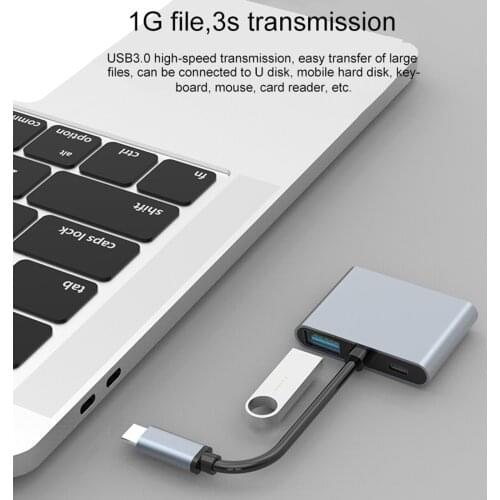New USB C Multiport Adapter 4 In 1 87W Lightweight USB Type C To Dual Converter For Matebook IP Notebook Air Chromebook Pixels