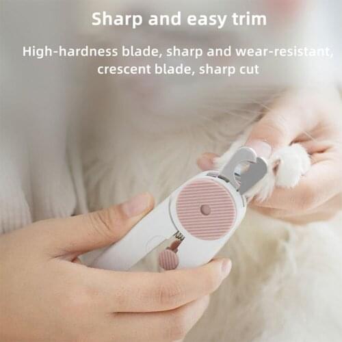 Pet Dog And Cat Nail Scissors Stainless Steel Scissors With LED Light Cat Nail Scissors Trimmer Grinder Professional Grooming