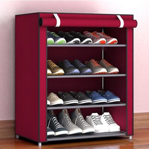 Shoe Rack Cabinet Fabric shoe rack 3/4/5/7 Layers shoes storage Living room hallway bedroom Shoes organizer DIY firm Furniture