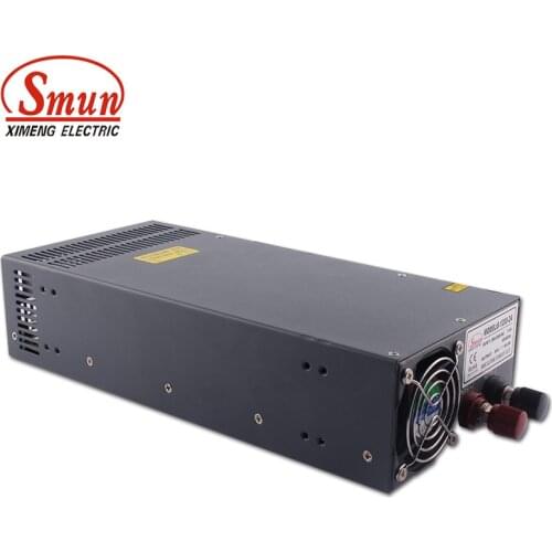 SMUN S-1200-24 1200W 24V 50A Single Output High Efficiency AC/DC Switching Power Supply For LED And Industrial Control