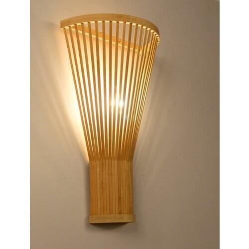 Traditional bamboo wall lamp Art Decoration woven lamp Living Room Learning For Bedroom japanese wall lamp