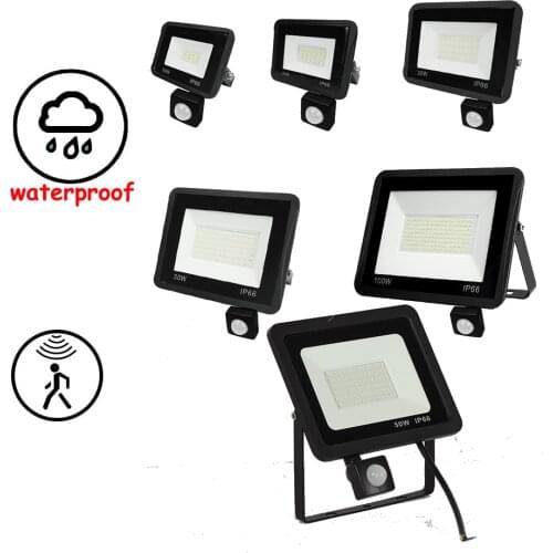 FloodLight Spotlight Exterior Street wall reflector LED Waterproof Buitenlamp Lamp Motion Sensor Detector Light Path Garage Pati