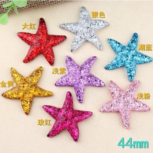 10pcs 44MM Starfish resin charms jewelry accessories mobile phone shell beauty decoration DIY creative handmade marine materials