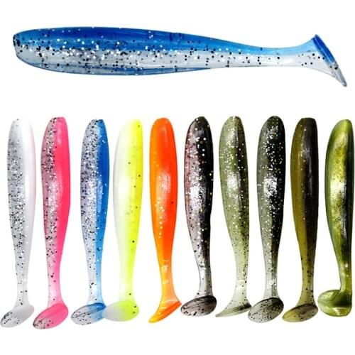 10pcs/Lot Soft Lure Shad Wobbler Silicone Bait 5.5cm 7cm Sea Worm Swimbait Streamer Silicone Lure Spinner Bait Asccessories